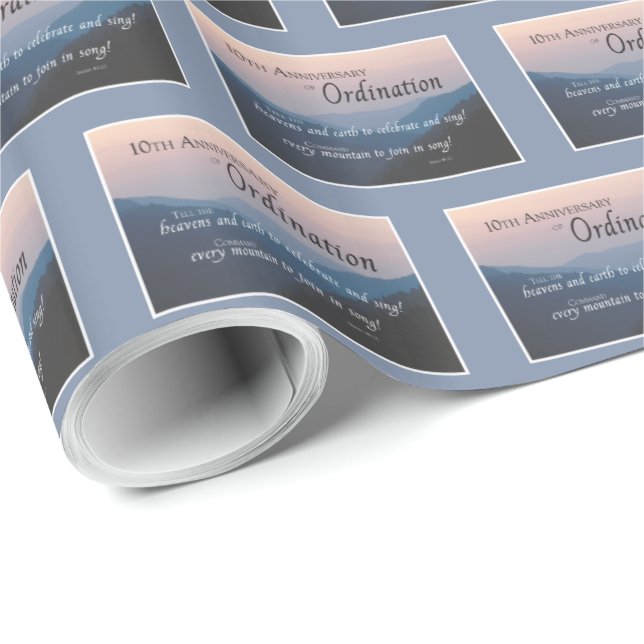 Personalisieren Sie die Glückwunsch der Ordination Geschenkpapier (Rolleneckpunkt)