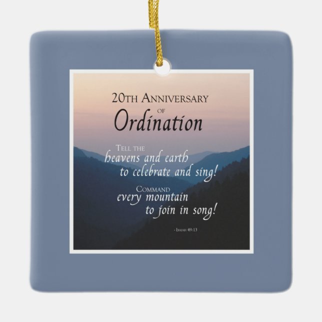 Personalisieren Sie die Glückwunsch der Ordination Keramikornament (Vorderseite)