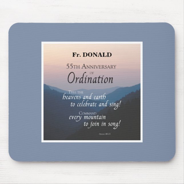Personalisieren Sie die Glückwunsch der Ordination Mousepad (Vorne)