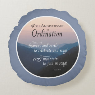 Personalisieren Sie die Glückwunsch der Ordination Rundes Kissen