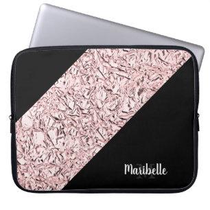 Personalisieren Sie die Goldfolie für die Rose, di Laptopschutzhülle