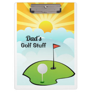 Personalisieren Sie die Golf Stuff-Zwischenablage  Klemmbrett