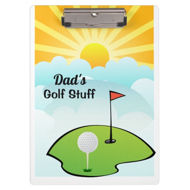 Personalisieren Sie die Golf Stuff-Zwischenablage  Klemmbrett (Vorderseite)