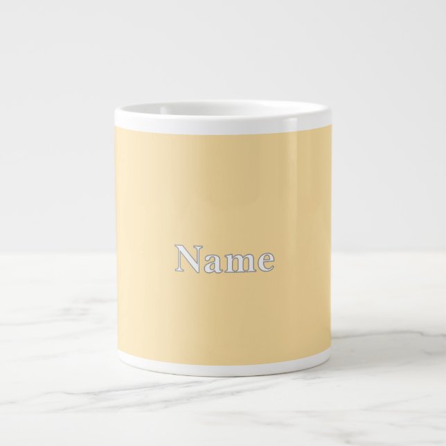 Personalisieren Sie die hellgelbe Personalisierung Jumbo-Tasse (Vorderseite)