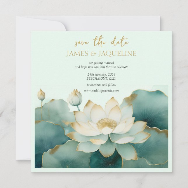 Personalisieren Sie die Hochzeit speichern Sie das Save The Date (Vorderseite)