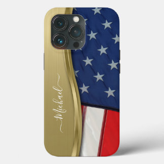 Personalisieren Sie die Imitate der US-Flagge Gold Case-Mate iPhone Hülle