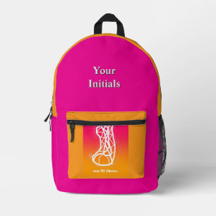 Personalisieren Sie die Initials Pink Gold High To Bedruckter Rucksack