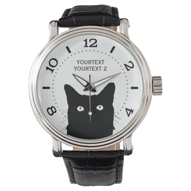 Personalisieren Sie die Katze. Klicken Sie auf Wäh Armbanduhr (Vorderseite)