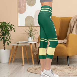 Personalisieren Sie die Mama der Katze Weißcreme A Capri Leggings
