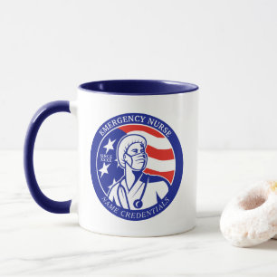 Personalisieren Sie die Patriotic USA Flag RN Regi Tasse