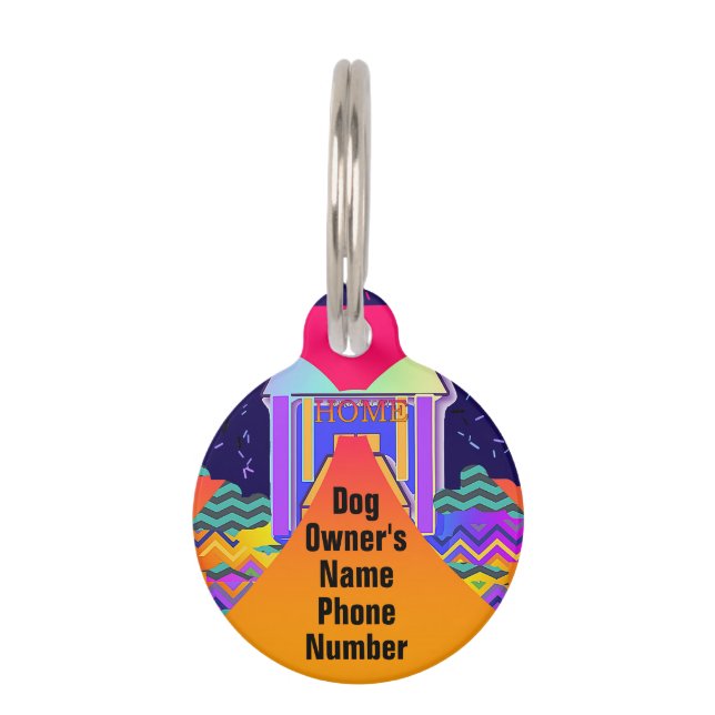 Personalisieren Sie die Rufnummer des Eigentümers  Haustiermarke (Vorderseite)