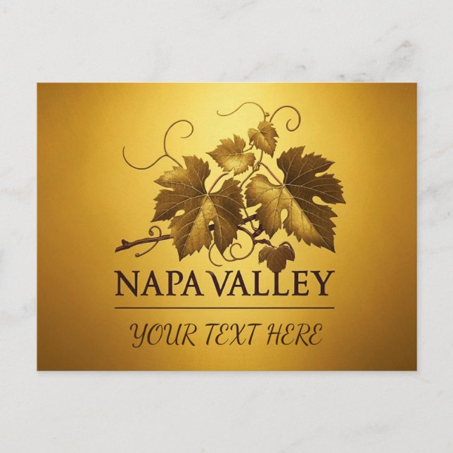 Personalisieren Sie die schöne Einladung Napa Vall Postkarte (Vorderseite)