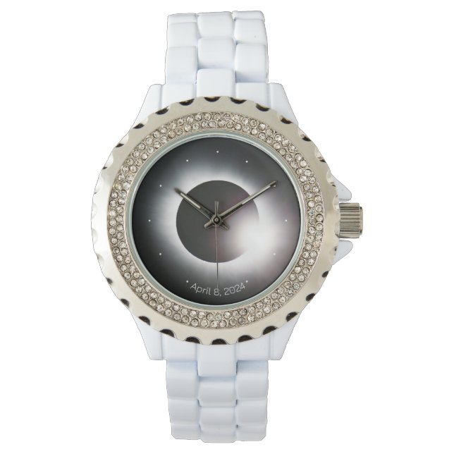 Personalisieren Sie die Solarzellen 2024 Frauen Armbanduhr (Vorderseite)