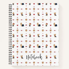 Personalisieren Sie die süßen Yorkies Bows und Her Notizbuch