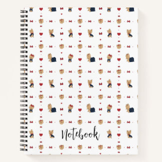 Personalisieren Sie die süßen Yorkies Bows und Her Notizbuch