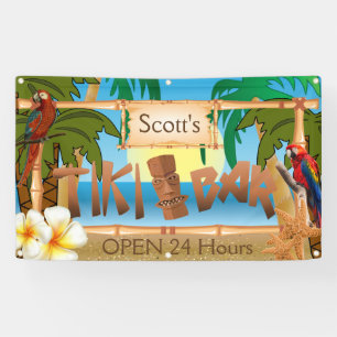 Personalisieren Sie die Tiki-Bar im Paradies Banner