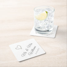 Personalisieren Sie die Untersetzer des Wedding Sq