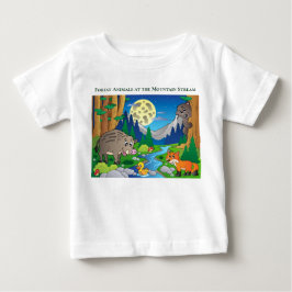 Personalisieren Sie die Waldtiere am Bergstrom Baby T-shirt
