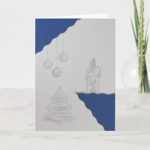 Personalisieren Sie die Weihnachtsdekoration und d Feiertagskarte
