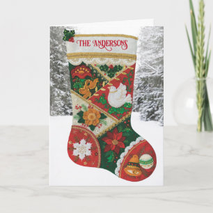 Personalisieren Sie die Weihnachtskarte für den Fa Karte