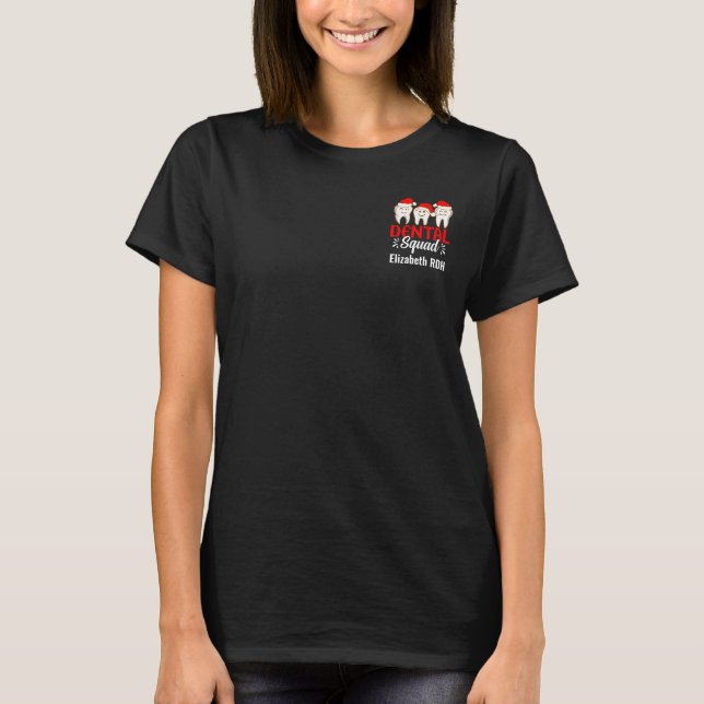 Personalisieren Sie die Weihnachtsnamen der Zahnkl T-Shirt (Vorderseite)