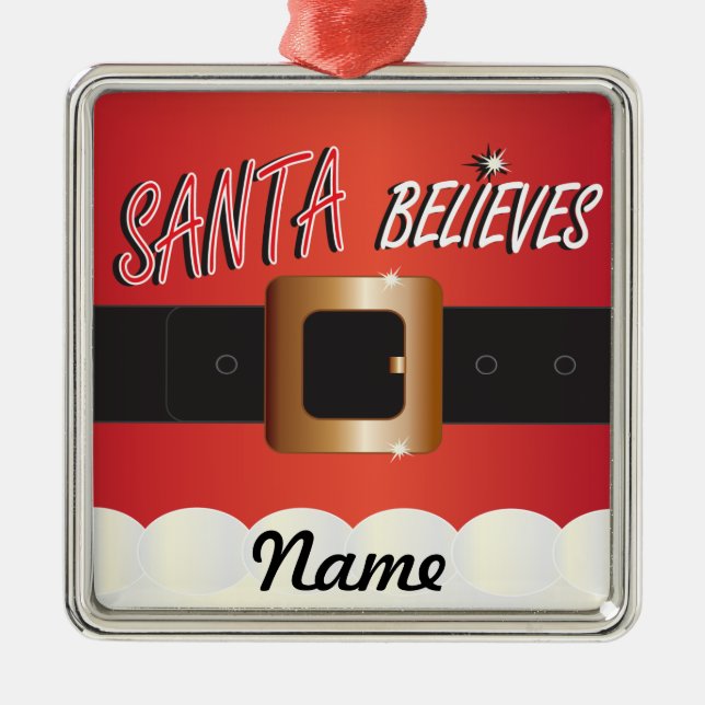 Personalisieren Sie die Weihnachtsstimmung Silbernes Ornament (Vorne)