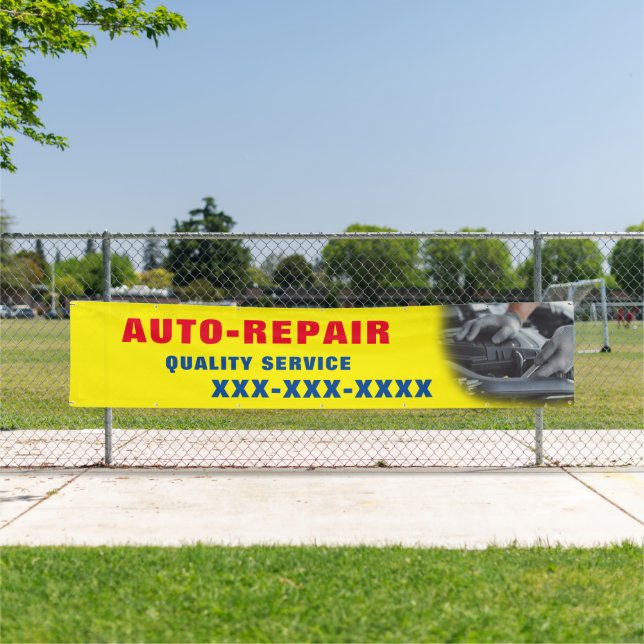Personalisieren Sie die Werbung für den Kfz-Repara Banner (Insitu)