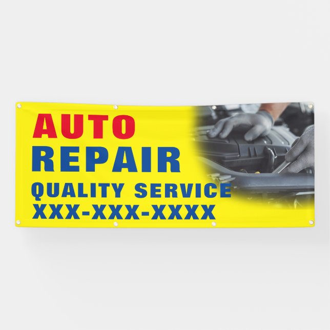 Personalisieren Sie die Werbung für den Kfz-Repara Banner (Horizontal)