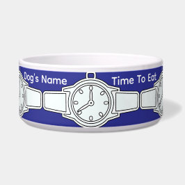 Personalisieren Sie die Zeit des Hundes, um Blau z Napf