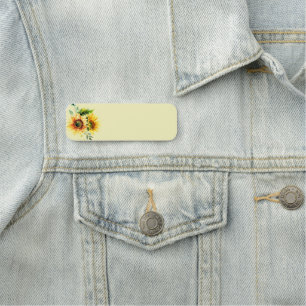Personalisieren Sie diese Gelbblütengarten-Blume N Namensschild
