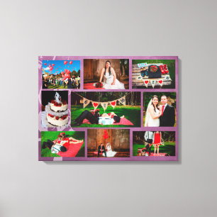 Personalisieren Sie diese Hochzeit Foto Collage Wa Leinwanddruck