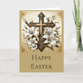 Personalisieren Sie diese Osterkarte mit Cross und Dankeskarte