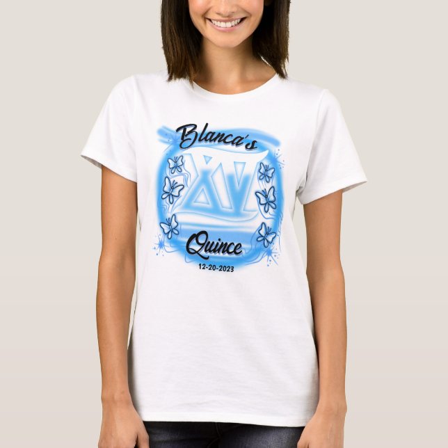 Personalisieren Sie diesen Airbrush 3 Quince-T - S T-Shirt (Vorderseite)