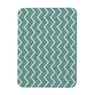 Personalisieren Sie diesen Aquamarinen Glitzer Zig Magnet