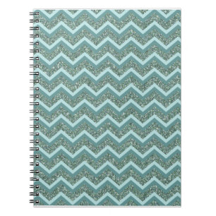 Personalisieren Sie diesen Aquamarinen Glitzer Zig Notizblock