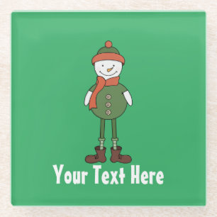 Personalisieren Sie diesen Coolen Schneemann Glasuntersetzer