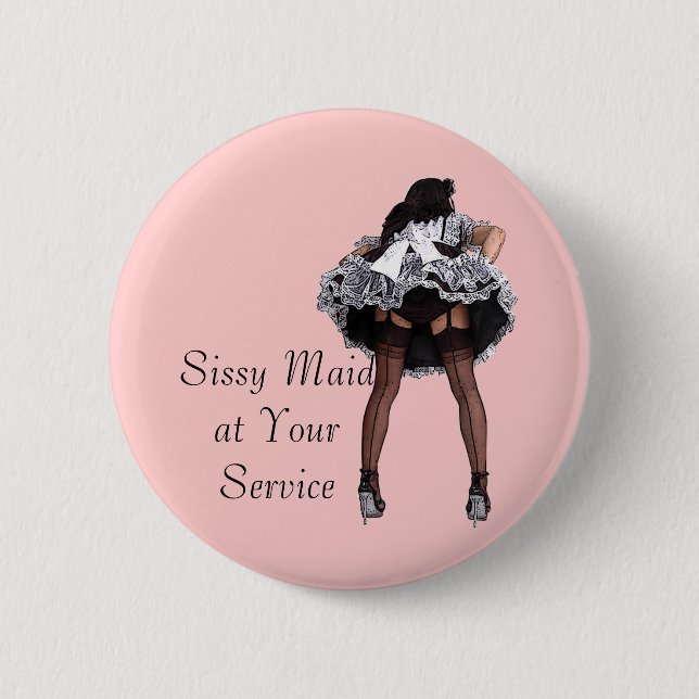Personalisieren Sie diesen Maid-Button Button (Vorderseite)