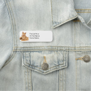 Personalisieren Sie diesen Niedlichen Orange Tabby Namensschild