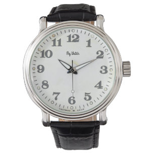 Personalisieren Sie diesen Retro, große Zahlen be Armbanduhr