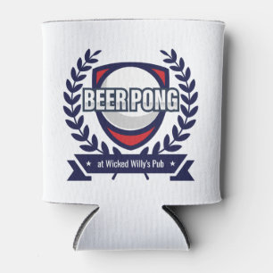Personalisieren Sie Dieses Beer Pong Logo Dosenkühler