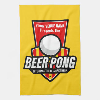 Personalisieren Sie dieses Beer Pong Logo Geschirrtuch