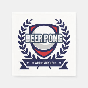 Personalisieren Sie dieses Beer-Pong-Logo Serviette