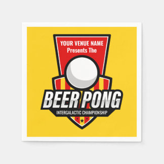 Personalisieren Sie dieses Beer Pong Logo Serviette