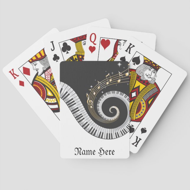 Personalisieren Sie dieses Fantasy Piano Music Bic Spielkarten (Rückseite)
