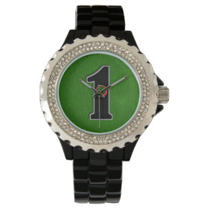 Personalisieren Sie dieses glückliche Golfer Hole Armbanduhr