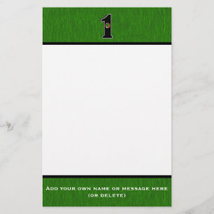 Personalisieren Sie dieses glückliche Golfer Hole Briefpapier