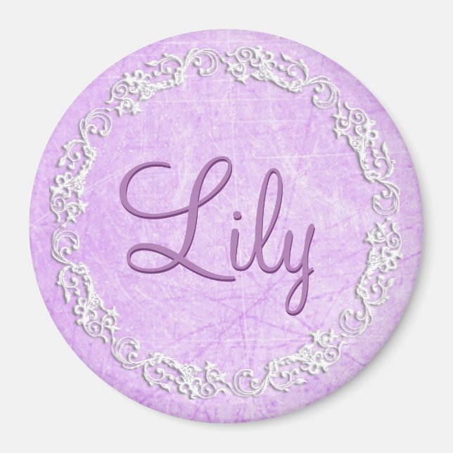 Personalisieren Sie dieses Lila Namensmagazin Magnet (Vorne)