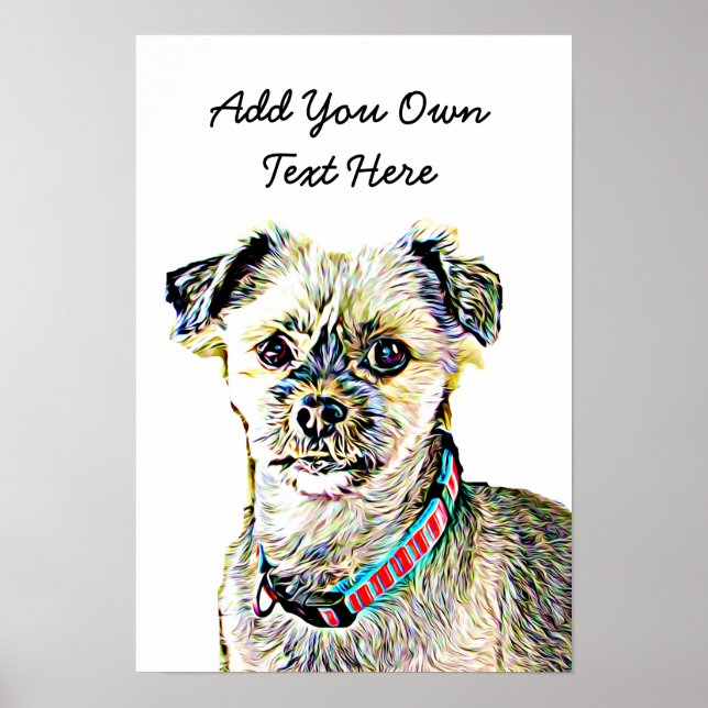 Personalisieren Sie dieses Niedliche Dog Poster mi (Vorne)