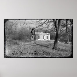 Personalisieren Sie dieses verlassene Haus im Wald Poster