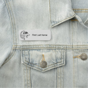 Personalisieren Sie dieses Wolf Graphic Art Animal Namensschild